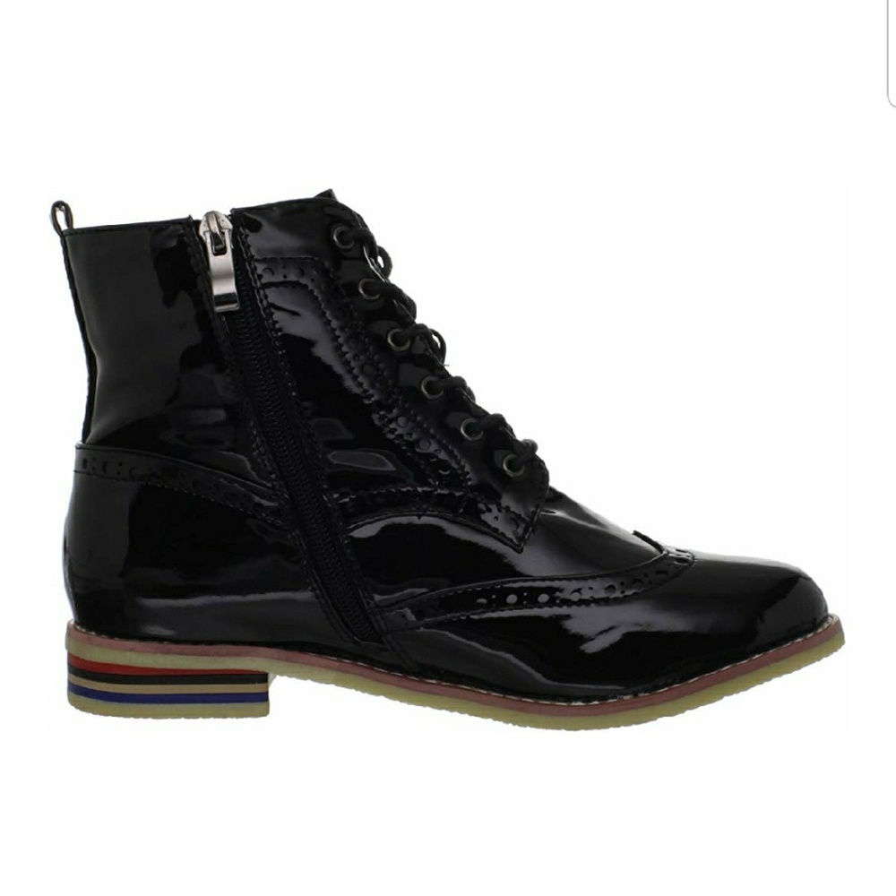 Wanted Kiley Patent Oxford Ankle Boot